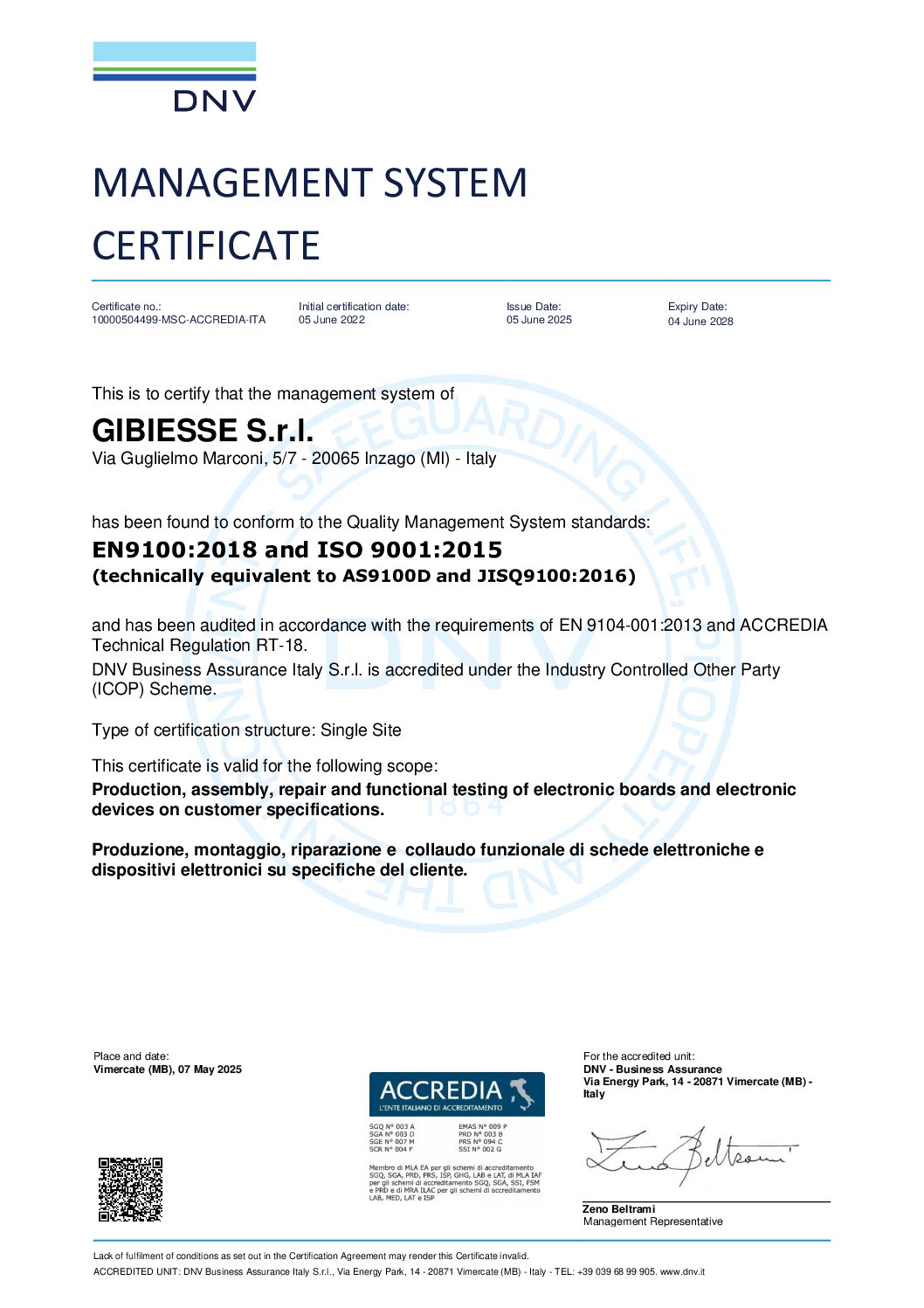 EN9100:2018 and ISO 9001:2015